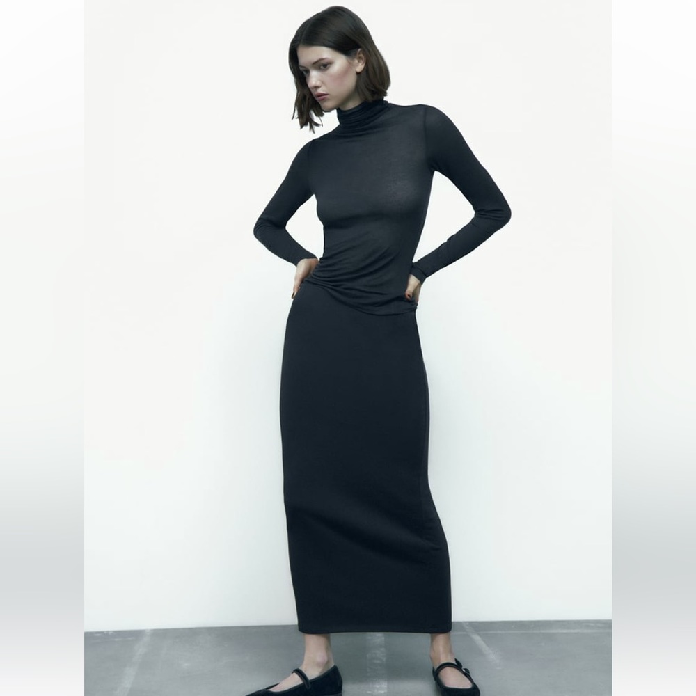 Zara long Pencil skirt